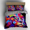 Vibrant Lion Illustration. Bedding Duvet Cover Sets Duvet Covers Pillowcases Gifts (1 * Duvet Cover 2 * Pillowcases, Without Duvet Insert)