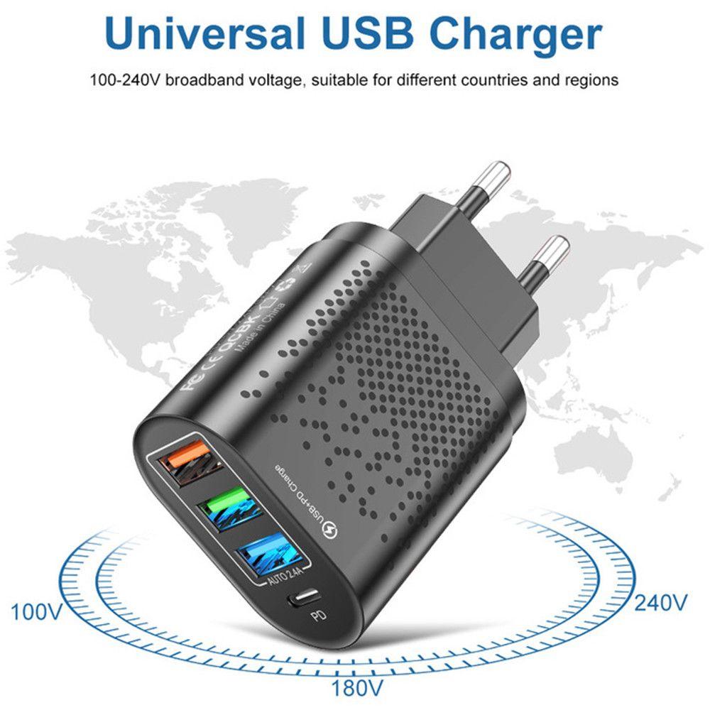 EU UK US QC3.0 48W Charger Adapter Quick Charger PD 3 USB Charger