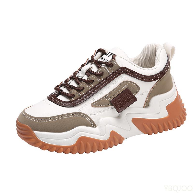 Fashion Ladies New dad Shoes Trendy versatile Sneakers Fashion color blocked non slip shoe Casual lace up Women's shoes Zapatos Mujer