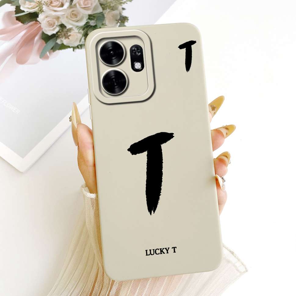For Honor X6d X6D 5G Case LNA-NX1 Simple Lucky Letters A-Z Silicone Back Cover For Honor Play 60A 60a 5G NLA-AN00 Bumper Shell