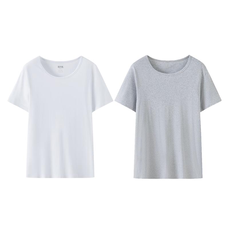 Yiershuang Women s 100% Cotton Plus Size Short Sleeve T-Shirt 2-Pack 5XL