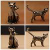 Small Cat Decorative Figurines Brass Casual Decoration Crafts Desktop Bronze Sculpture  Living Room