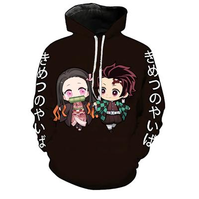 Přemožitel démonů: Mikina s kapucí s 3D digitálním potiskem Kimetsu No Yaiba Nezuko Anime pro muže, ženy a teenagery