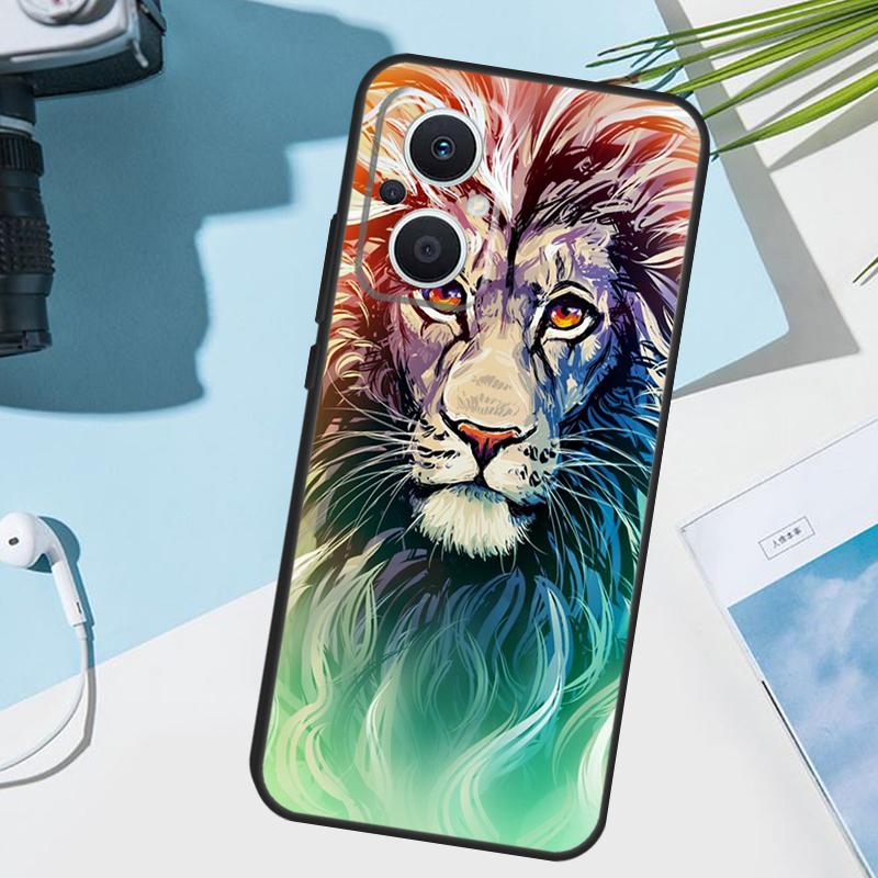 Lion Animal Cover For OPPO Reno 13 F 10 11 12 14 Pro 11F 12F 14F 7 8 Lite OPPO Find X9 X8 X5 X6 Pro Case