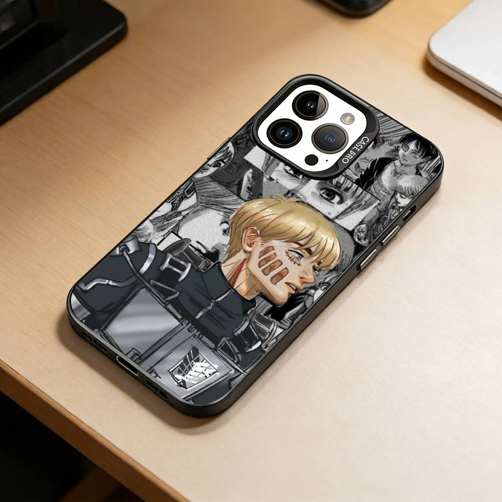 Attack On T-Titan Phone Case For iPhone 17,16,15,14,13,12,11 Plus,Pro Max,XS,Colorful Silver Black Cover