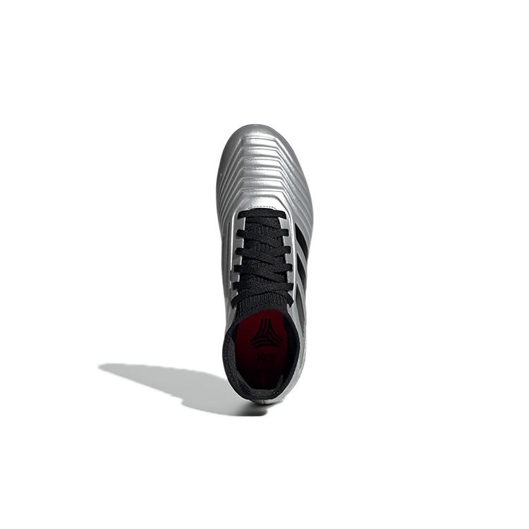 adidas Predator Tango 19.3 Comfortable Abrasion Resistant Mid Top Kids' Soccer Shoes Silver Black Patchwork G25802
