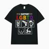 Camiseta Gráfica Divertida Meme Apoyo LGBTQ Mes del Orgullo Camisetas Justicia Social Hombres Mujeres Tops de Verano Alta Calidad Camiseta Casual