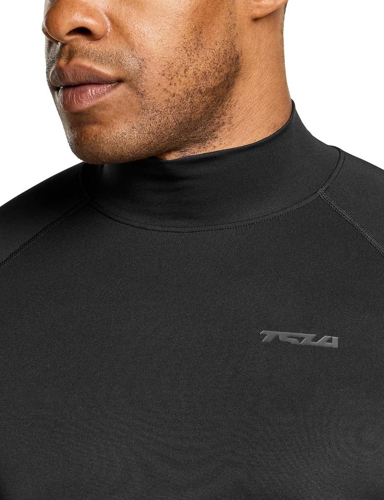 Tesla Sports and Compression Cold Inner Running Sports Thermal Men's High-Neck Undershirt, 2-Piece Set, Fleece-Lined, Moisture-Wicking, Quick-Drying,