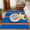 Montpellier Sc Crest Rug for Living Room, Game Rooms, Office, Bedroom, Office Floor Mat Playful Design, fan gifts Christmas decor