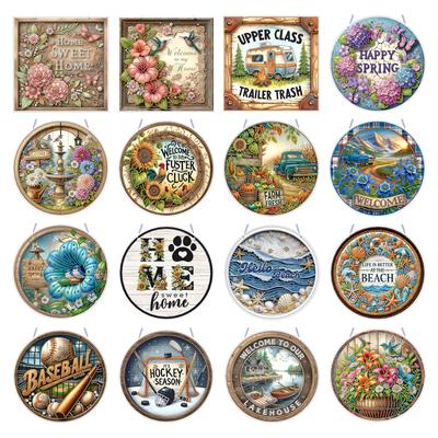Flower 2D Flat DIY Hanging Gem Art Paintings Charm Acrylic Crystal Painting Crafts Kit for Adults Gift Home Wall Or Window Decor