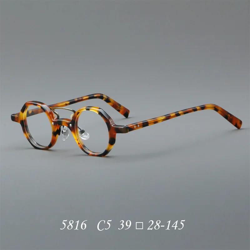 

Vintage Acetate Frame Reading Glasses for Men Women Fashion Round Rivet Optical Glasses Prescription Spectacles Eyeglasses 0