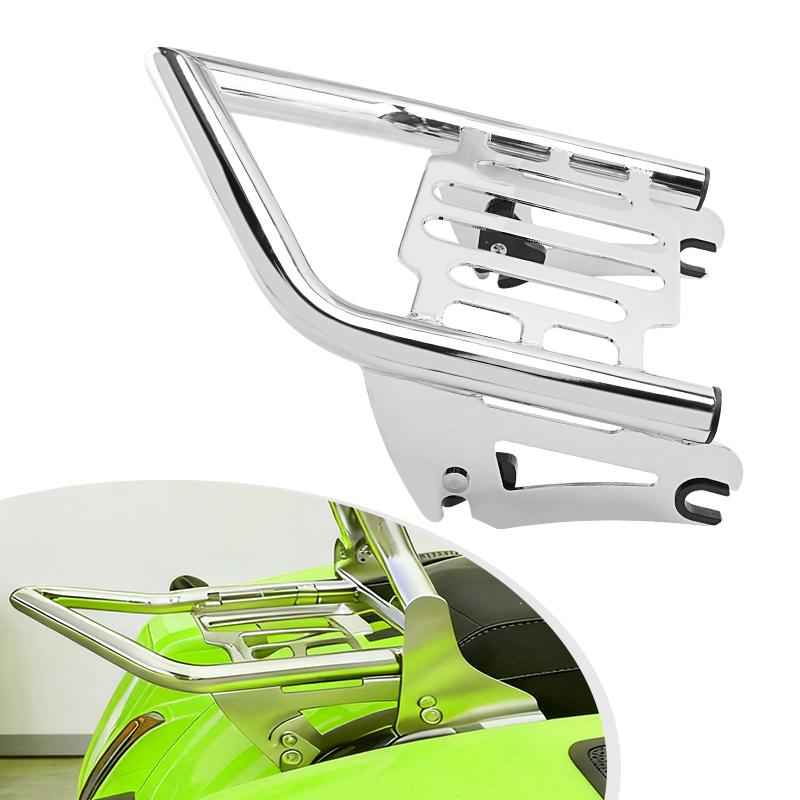 Chrome Motorcycle Detachable Stealth Luggage Rack For Harley Touring Street Glide Road King Road Glide Electra Glide 2009-2025