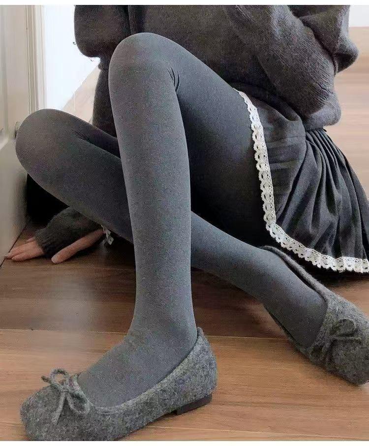 Miu Gray Diamond Hollow Base Layer High Elasticity Anti-Slip Slimming Pantyhose for Spring and Autumn Wear