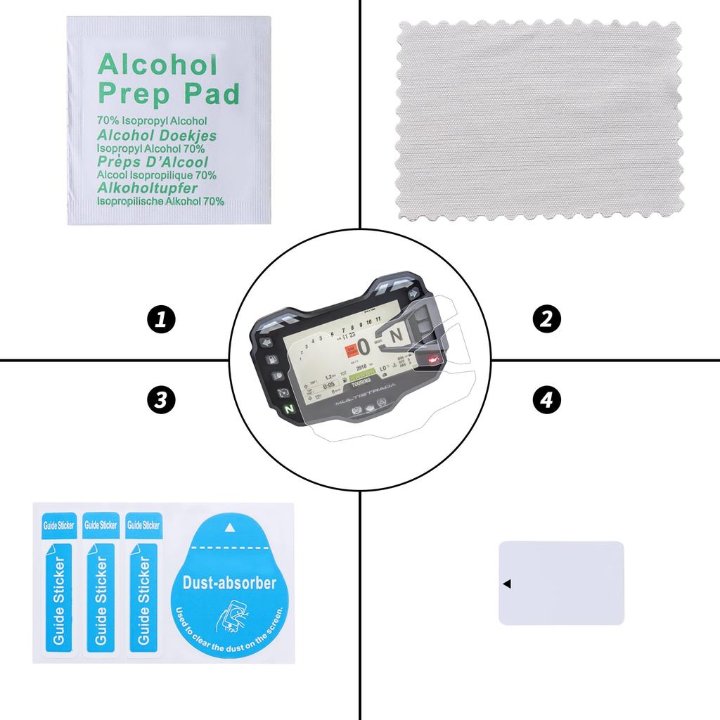 For DUCATI Multistrada 950 1200 2015 2016 2017 Motorcycle Speedometer Guard Scratch Cluster Screen Protection Film