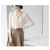 Spring and Autumn New Style French Gentle Commuting Retro Niche Streamer Long-sleeved Shirt for Women