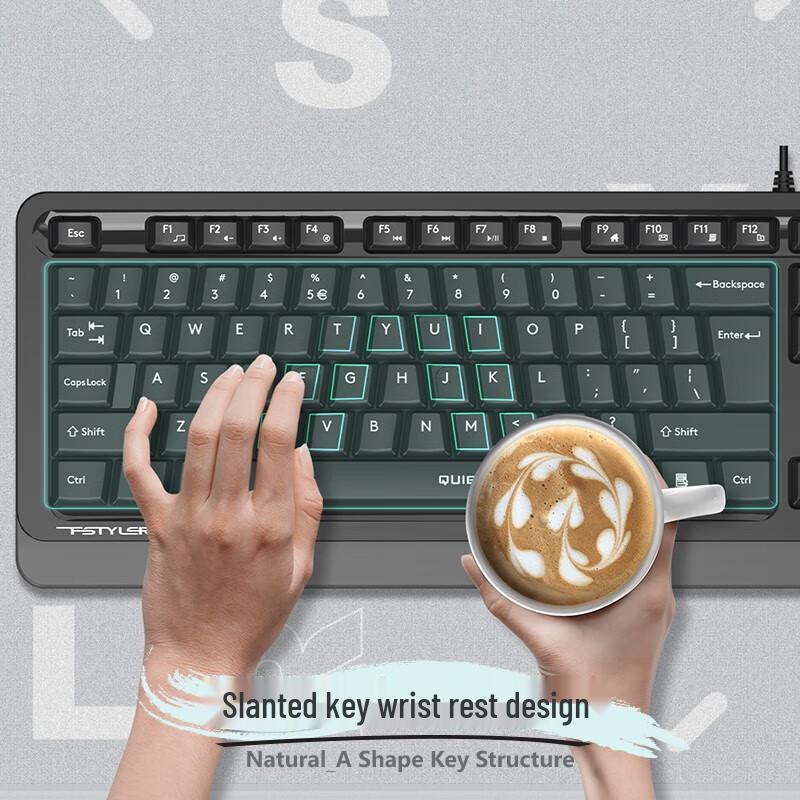 A4TECH FS1010 Silent Wired Keyboard and Mouse Combo