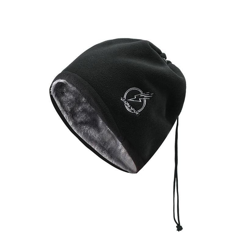 Warm Fleece-lined Winter Hat With Ear Protection Neck Gaiter Multi-Use Windproof Face Cover Cycling Hiking Outdoor
