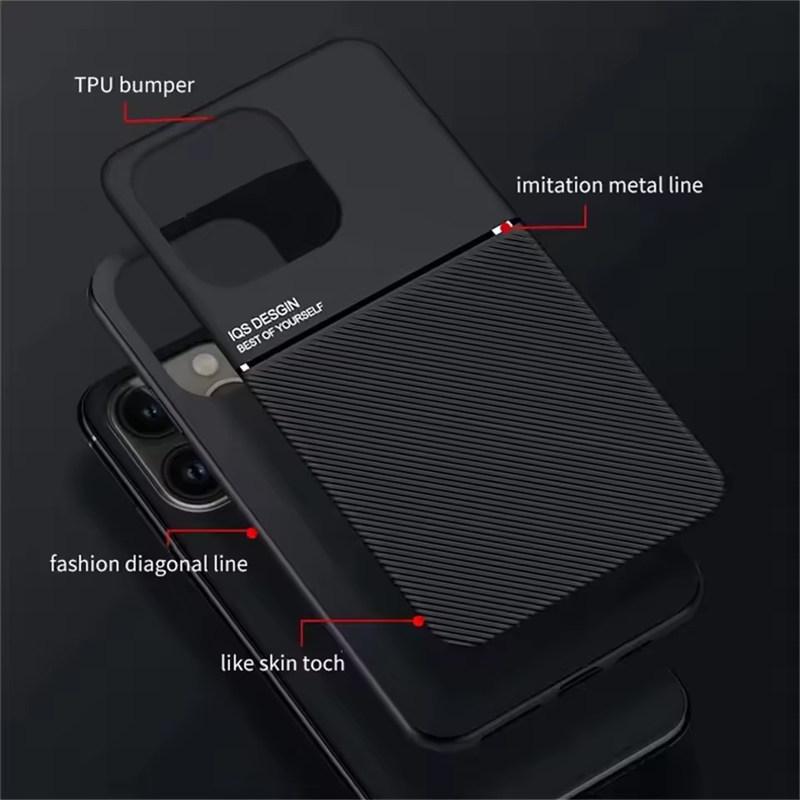 Leather Texture Magnet Case For iphone17 16 15 14 13 11 Pro Max Mini XR XS Max 7/8 Plus SE 16E Cover Magnetic Case