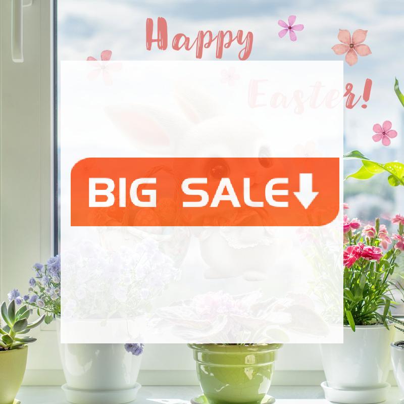 

Мультяшный Кролик Пасхальное Яйцо Цветок Окно Статическая Наклейка Для Счастливого Пасхального Дня Домашний Фестиваль Вечеринка Декорации Наклейка ONESIZE