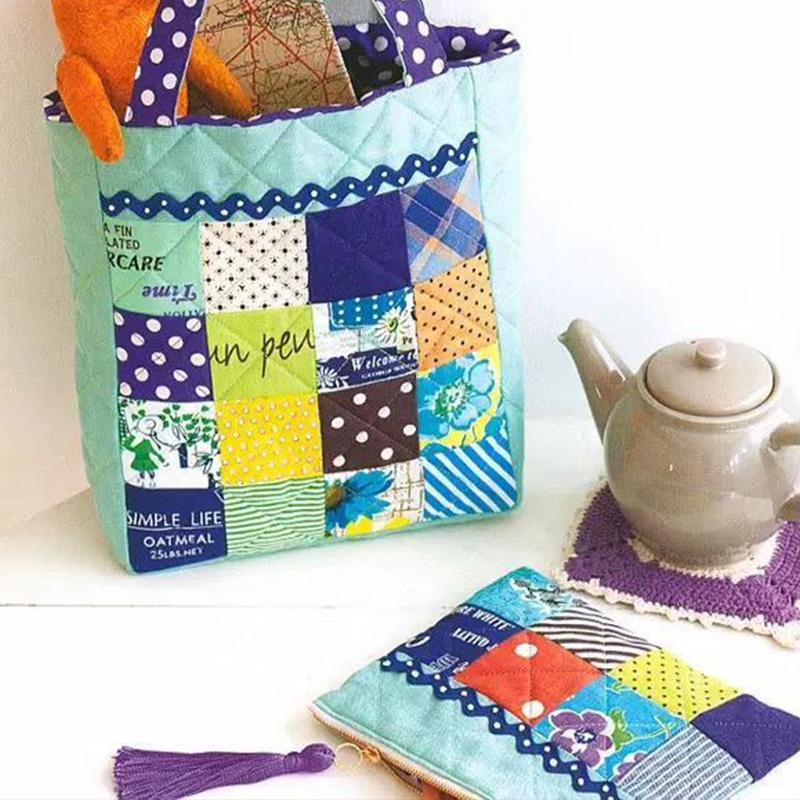 7pcs Quilting Patchwork Party Craft Fat Quarter Bundles Handmade Fabric Sewing Cotton Dolls Clothing 25x25cm