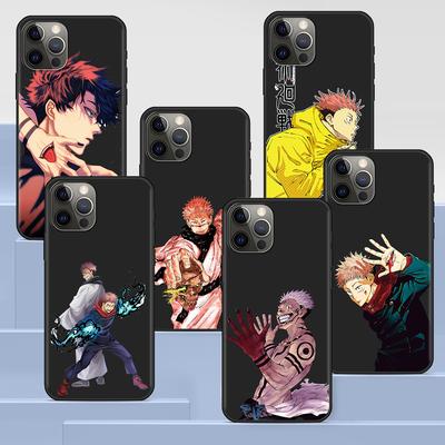 Funda de Teléfono Para Apple Iphone 14 11 13 Pro Max 12 Mini Xr 7 8 +Se 2020 Xs 6 6s Plus Jujutsu Kaisen Anime Silicona Cubierta Negra