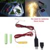 AA + AAA Battery Eliminator Power Supply Cable LR6 LR03 Battery for Radio Electric Toy Clock LED Strip Light Calculator