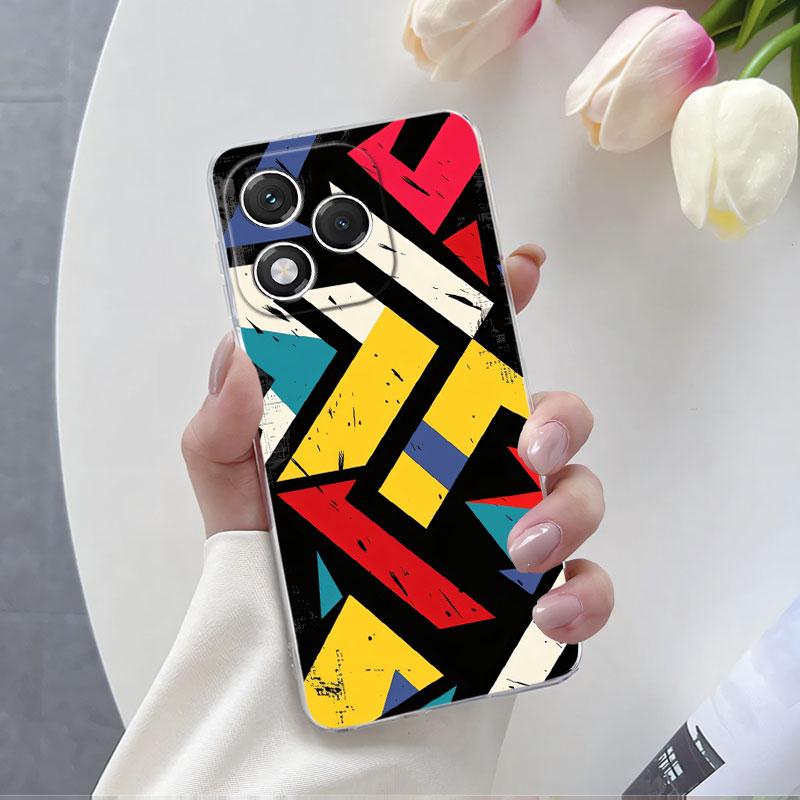 For Honor 400 Lite  Case Luxury Fashion Clear Phone Case For Honor 400 Pro Marble Flower Transparent Soft Silicone Protect Cover