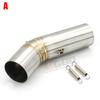 For DUCATI Diavel 60mm 51mm 1200 Motorcycle Exhaust Escape Moto Tube Muffler Connection Elbow Middle Link Pipe Pit Bike