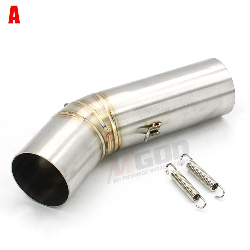 For DUCATI Diavel 60mm 51mm 1200 Motorcycle Exhaust Escape Moto Tube Muffler Connection Elbow Middle Link Pipe Pit Bike