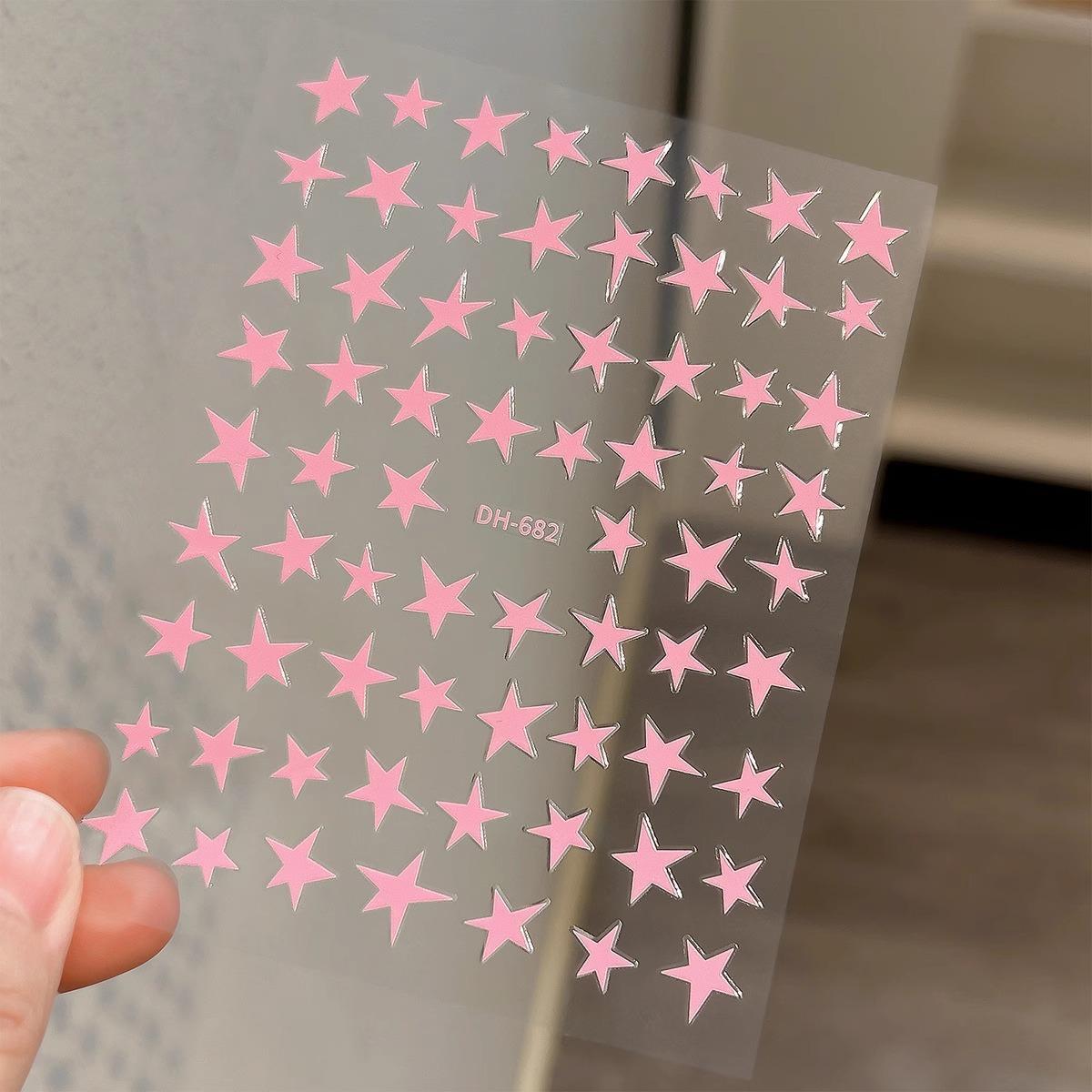 1 шт. наклейки для ногтей в виде пятиконечных звезд с подбором цвета,