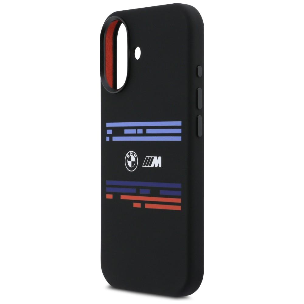 BMW M Silikon Horizontale Linie MagSafe Hülle für iPhone 17 Schwarz