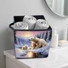 The Polar Bear and His Cubs 5D Diamond Painting Storage Basket Full Round Drill Mosaic Diamond Embroidery Cross Stitch Kits Home Decor Home Decor