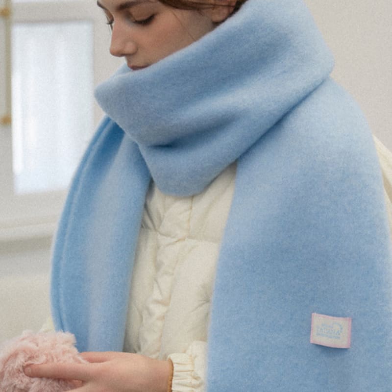 TATIANA Soft Fluffy Wool Blended Muffler MF8109 6 Colors