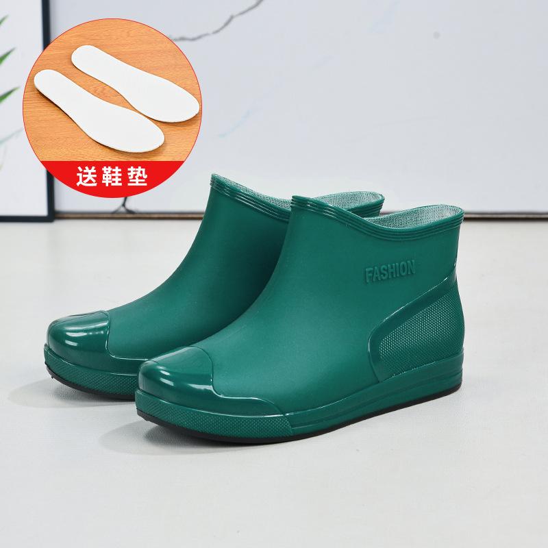 Hot-selling rain shoes women's short tube outer wear water shoes warm non-slip rain boots waterproof boots rubber shoes overshoes