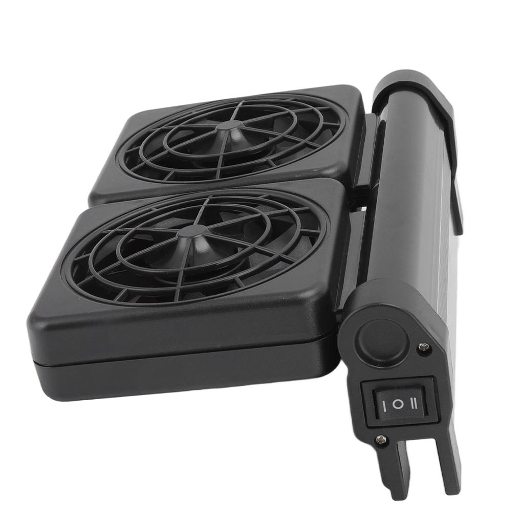 Fish Tank Cooling Fan 2 Speeds Adjustable Angle 2 Heads Aquarium Cooler Fans for Freshwater
