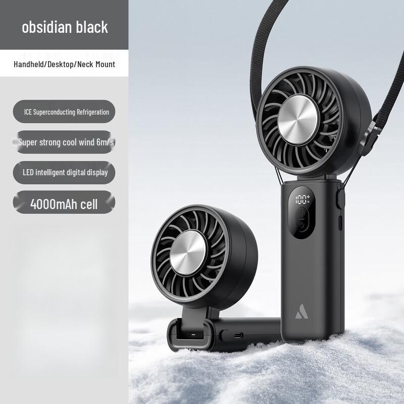 Aecooly Portable Rechargeable Mini Cooling Fan with Ice Compress