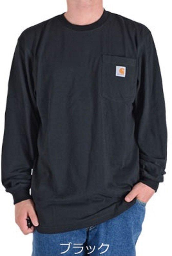 

CARHARTT Genuine Long Sleeve Pocket WORKWEAR POCKET K126 Товар [Carhartt] Мужская футболка ФУТБОЛКА С ДЛИННЫМ РУКАВОМ (С, Черный) [Продукт] чёрный