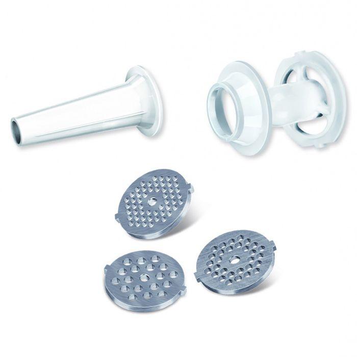 Hachoir À Viande Électrique Avec Alimentation En Saucisses 3 Disques De Coupe MPM MMM-05 720W Blanc