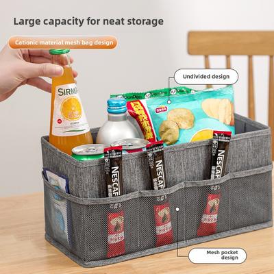 Faltbare Stoff-Schreibtisch-Aufbewahrungsbox mit Fächern, Kosmetik-, Schmuck-, Kleinkram-Organizer