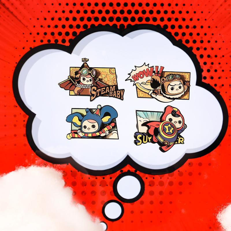 New POP MART Beech Pucky Elf Flight Collection Badge Blind Box Products Full Box 8 Pcs 210400388