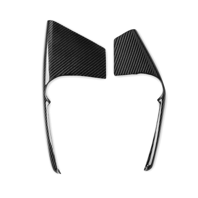 For Nissan GTR R35 2008-2016 Real Carbon Fiber Car Mode Button Side Multimedia Panel Cover Trim Car Interior Accessories 2PCS