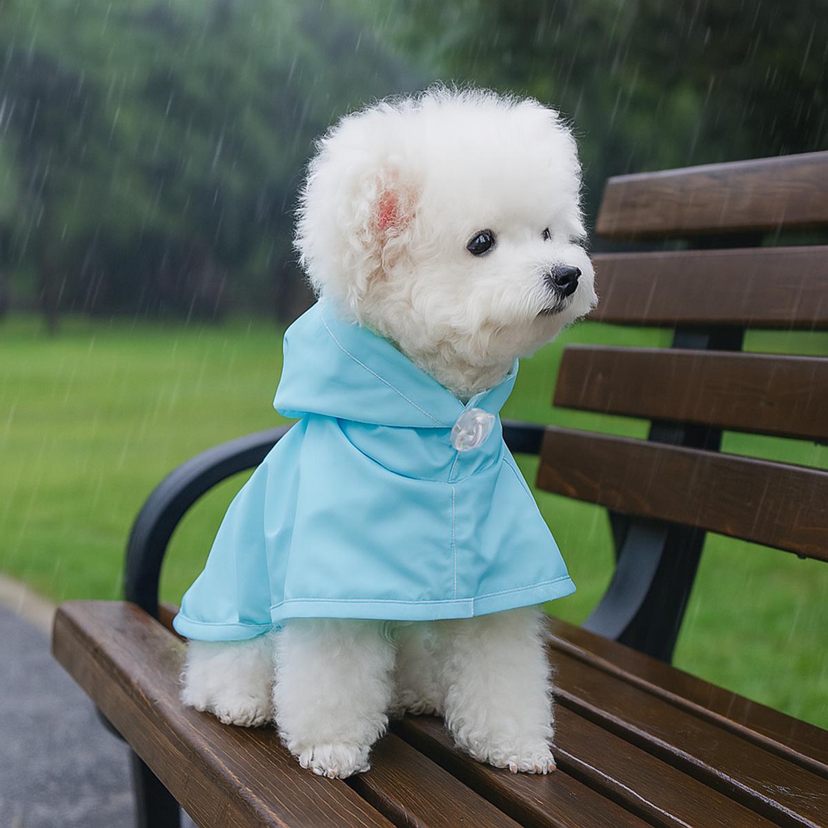 

Весняно-літній прозорий водонепроникний дощовик для собак малих і середніх порід, дизайн «Райдуга» - Ідеально підходить для тедді та бішон фрізе M - 7-8 lbs
