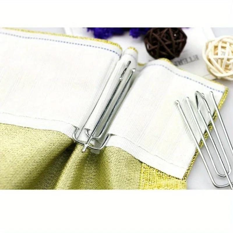 30Pcs Premium Steel Curtain Hanging Hooks White Window Rings Durable Home Decor Curtain Accessories.