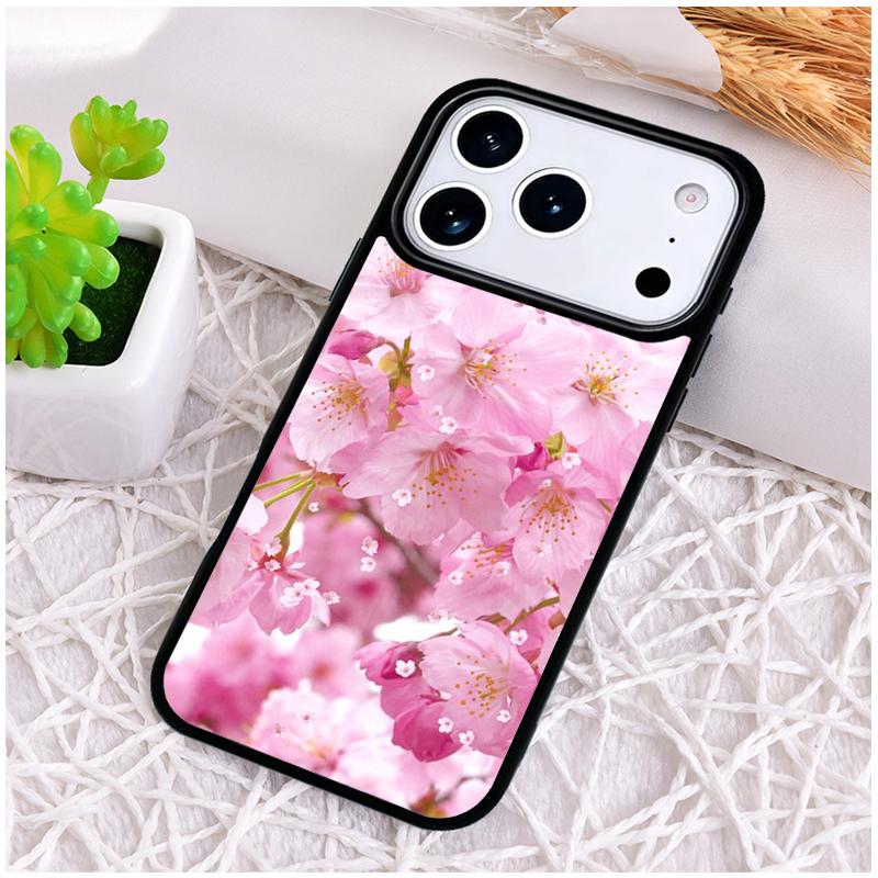 

Cherry Blossom Floral Phone Case for iPhone 17 Air 16 15 11 12 14 13 Pro Max Shockproof Cover iPhone 15