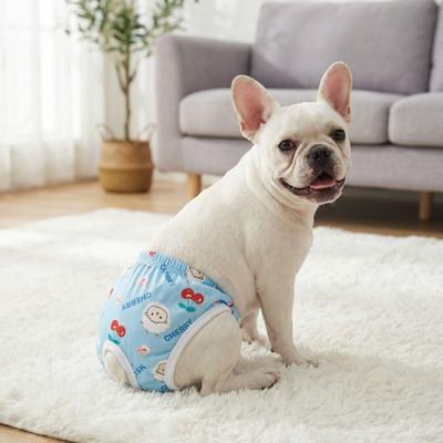 Cartoon Print Pet Physiological Pants Adjustable Breathable Washable Dog Diapers Comfortable Pet Protective Pants Daily Wear