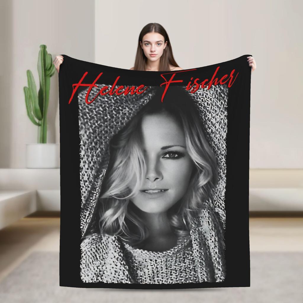 Helene Fischer Deutsche Sängerin Plüschdecke Kinder Flanell Überwurfdecke Für Wohnzimmer Super Weich Design Qualität Tagesdecke
