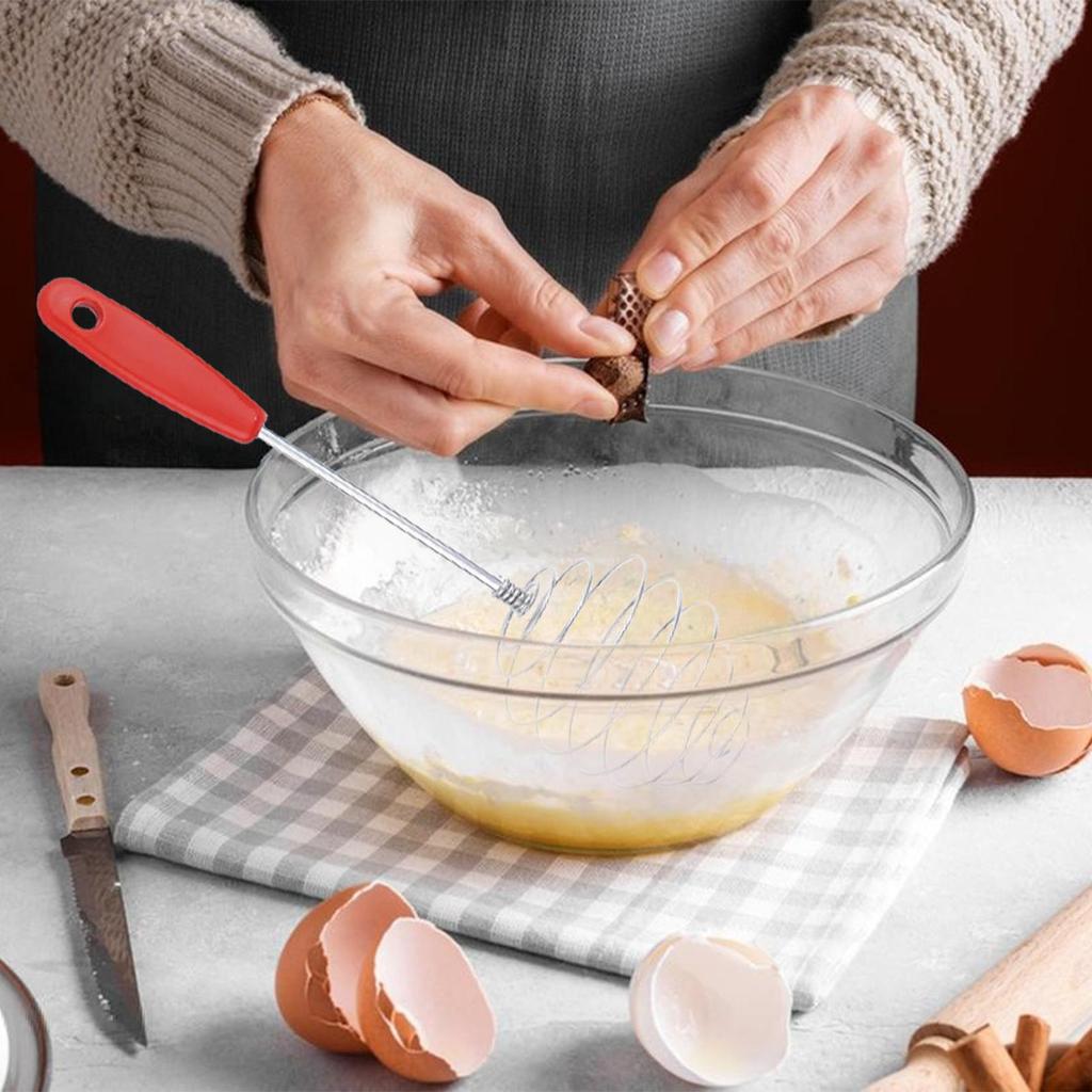 Stainless Steel Portable Spring Egg Stirrer Beater Baking Pastry Tools Manual Coil Whisk Milk Blender Whisking for Kitchen Tools
