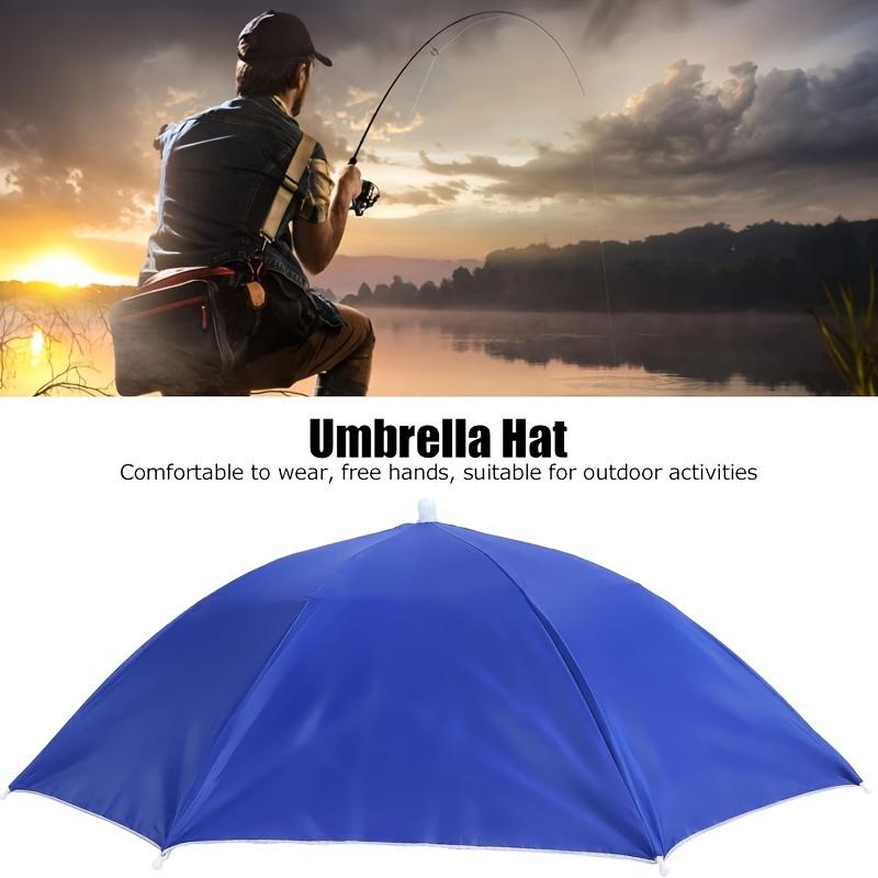 Anti-UV Schirmhut, 1 Stück Freihändiger Angel-Schirmhut Verstellbare Kopfbedeckung für Angeln Golf Camping Strand Gartenarbeit Sonnenschutz Outdoor