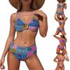 Women's Printed Lace-up Two-Piece Bikini Sexy Swimsuit