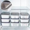 Multicompartment Plastic Food Organizer With Leakproof Seal For Refrigerator And Freezer Use